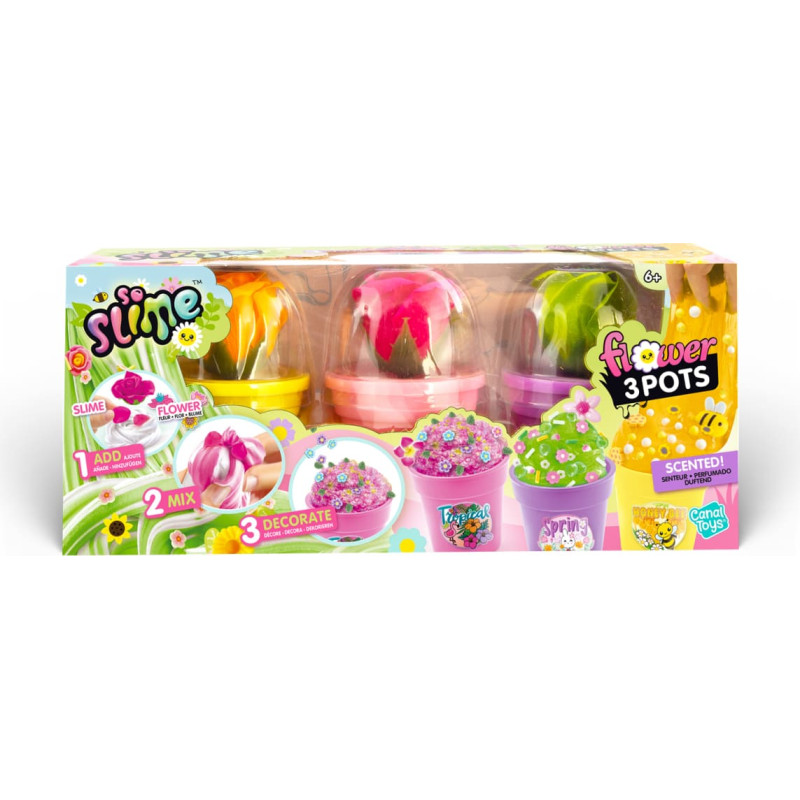 So Slime slime preparing set Flower pot, 3 pcs