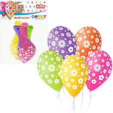 BALON KWIATY 5 SZTUK