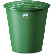 Stefanplast Wassertonne 210 L mit Deckel und Hahn, Ø76.5 × 84 cm, grün