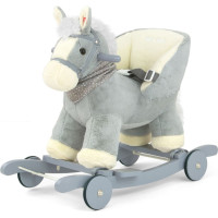 Milly Mally Kinder-Schaukelpferd mit Rollen Polly Grey