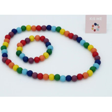 K:s Me Necklace and bracelet - Rainbow