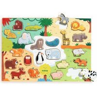 Djeco Wooden puzzle - Puzzlo Animo