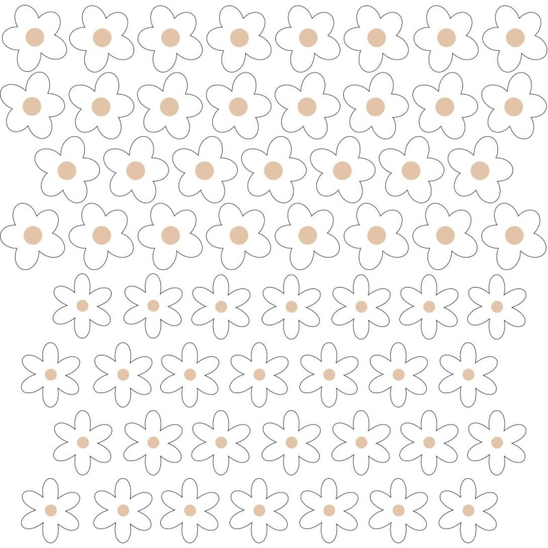 Pastelowe Lovesticker daisies X