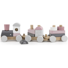 Label Label Stacking Train - Pink