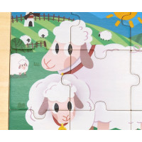 Viga 44622 Puzzle na podkładce 9 elementów - Owca