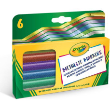 Crayola Marķieri Metallic, 6 gab.