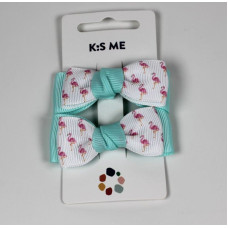 K:s Me Hairclips with bows - Flamingo (2 pcs)