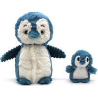 Deglingos Plush toy - Ptipotos - Pinguin - Mum&Baby - Blue