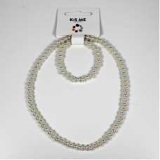 K:s Me Necklace and bracelet - White pearls