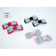 K:s Me Hairclips with bows - Flamingo (2 pcs)