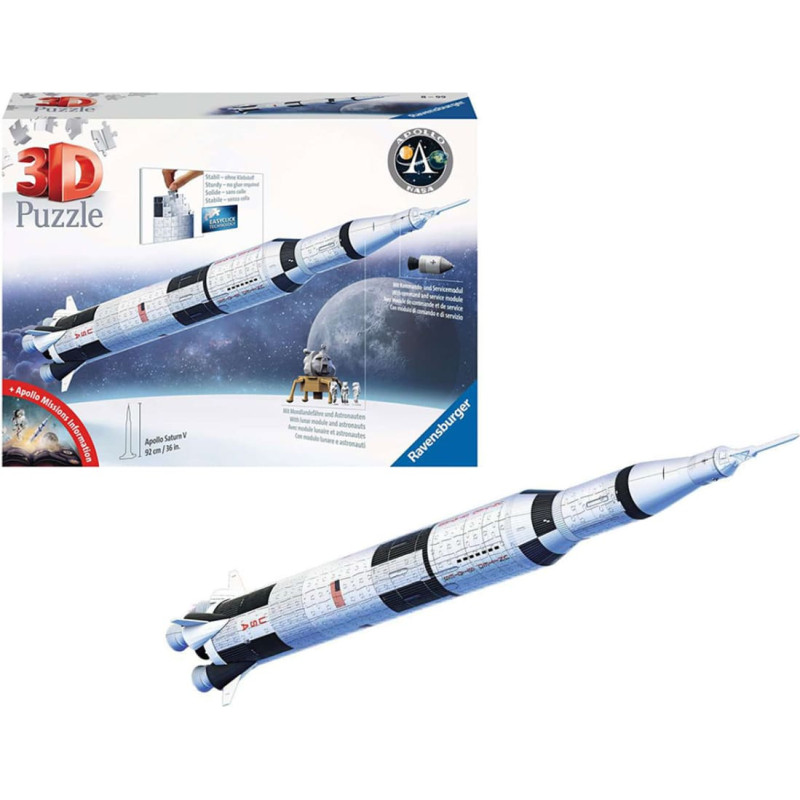 Ravensburger 3D puzle Apollo Saturn V Rocket, 440gab., 11545