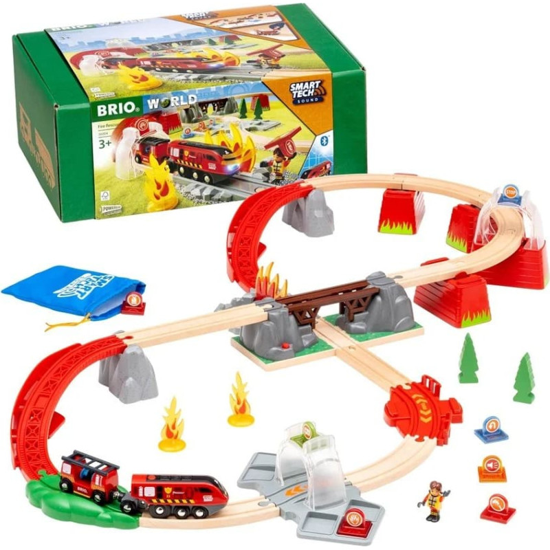 Brio Railway BRIO ugunsdzēsēju glābšanas komplekts Smart Tech Sound, 636004