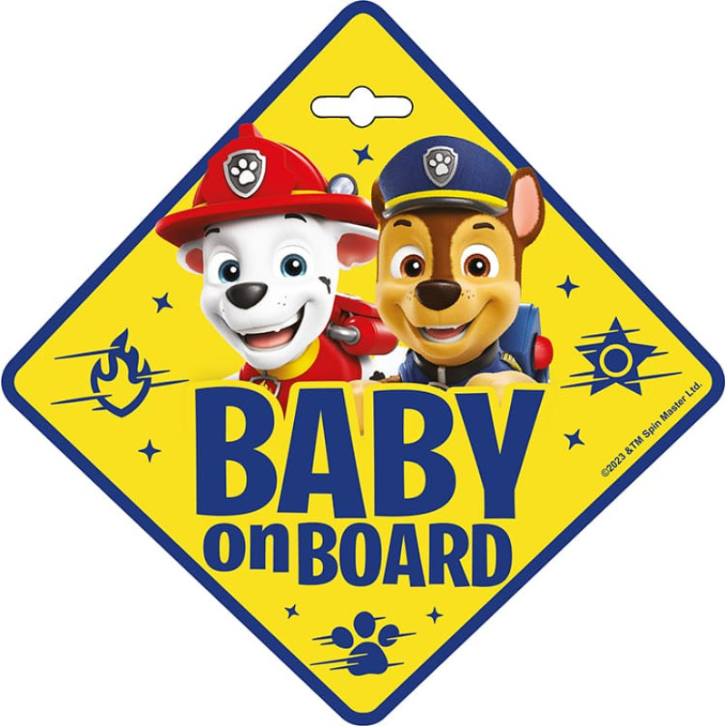 DISNEY Aufkleber BABY ON BOARD PAW PATROL BOYS