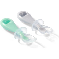 Babyono silicone spoons 2pcs Green/Grey