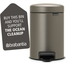 Brabantia atkritumu tvertne ar pedāli NewIcon, 3 l, Platinum - 113246