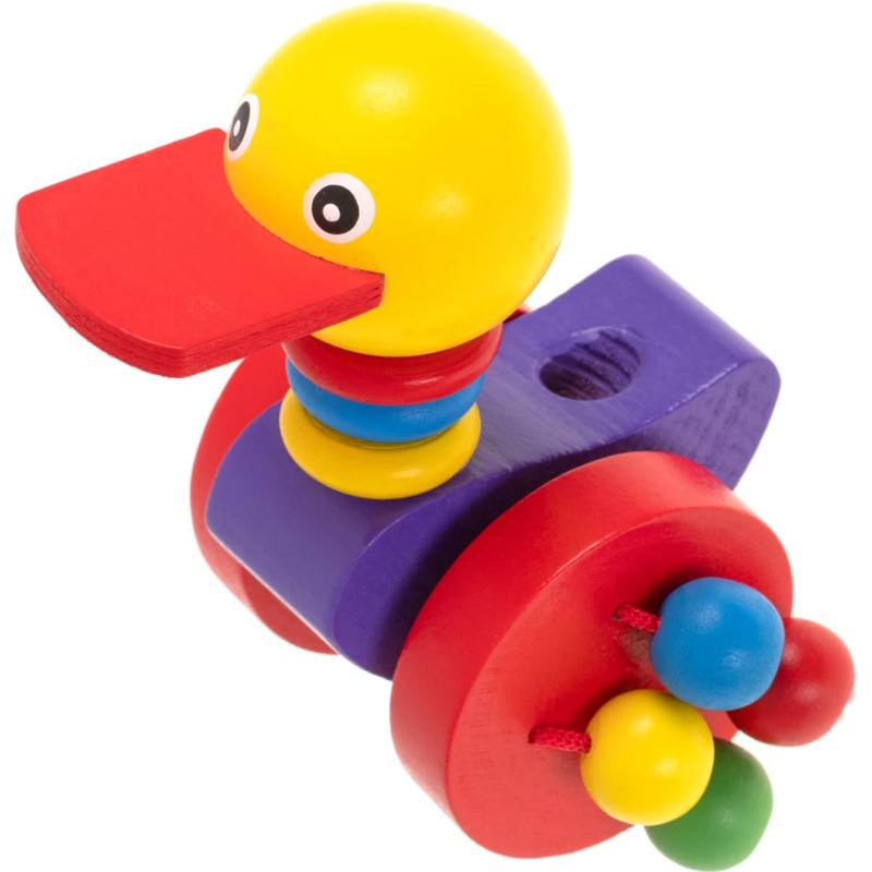 Holz-Ente zum Schieben am Stab