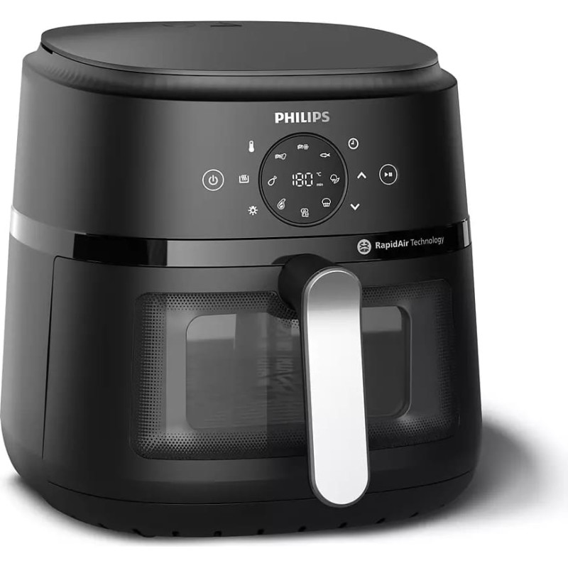 Philips Heißluftfritteuse, 1700 W, 6,2 L, schwarz – Modell NA231/00
