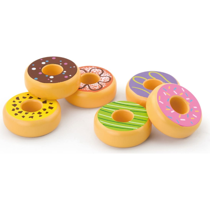 Viga 51604 Zestaw 6 drewnianych donatów