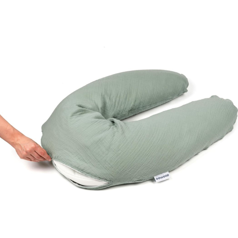 Doomoo Comfy Big nursing pillow cover, Tetra Green