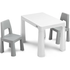 TOYZ MONTI Kindermöbel Set Tisch + 2 Stühle GRAU