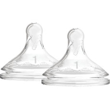 Dr.browns WN 1201 Level 1 Wide-Neck Silicone Options+ Nipple, 2-Pack