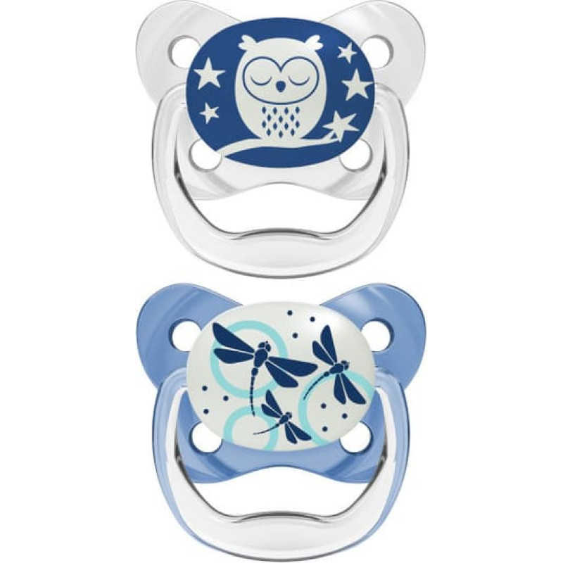 Dr.browns PV12008  PreVent Glow in the Dark BUTTERFLY SHIELD Pacifier - Stage 1, Assorted, 2-Pack
