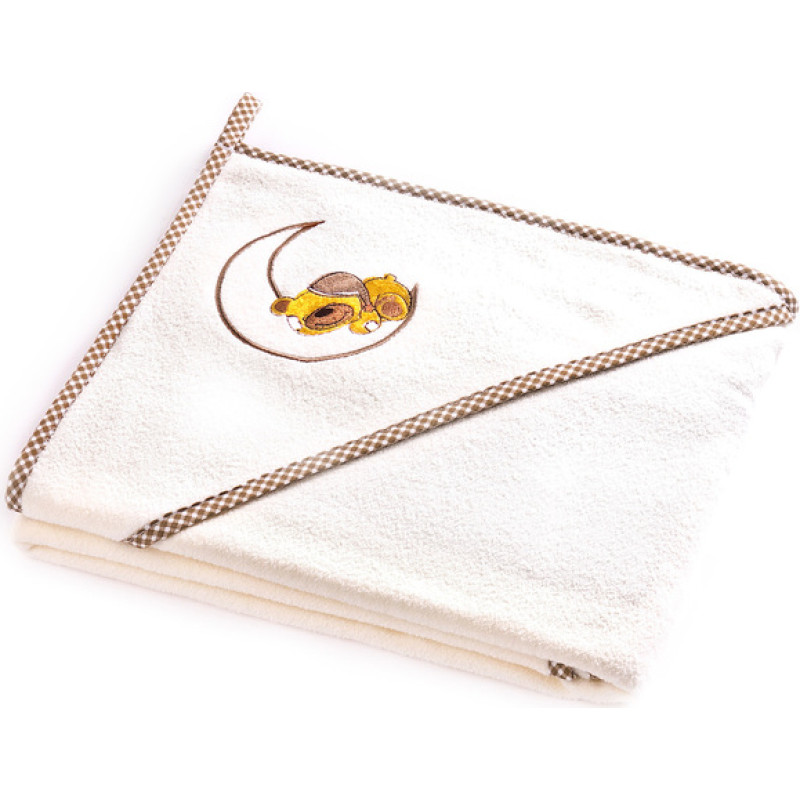 Weiches Badetuch Sensillo „Bär“ – in Ecru