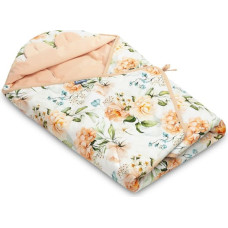 Sensillo VELVET CARRY-COT SWADDLE BLANKET XL PEONY PEACH