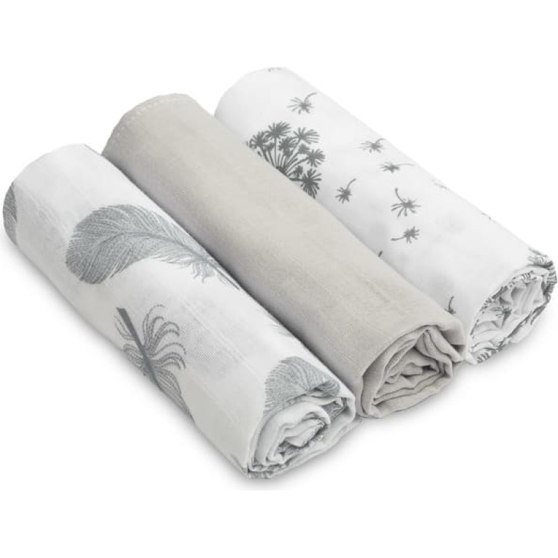 Sensillo Muslin diaper 3-pack – Gray