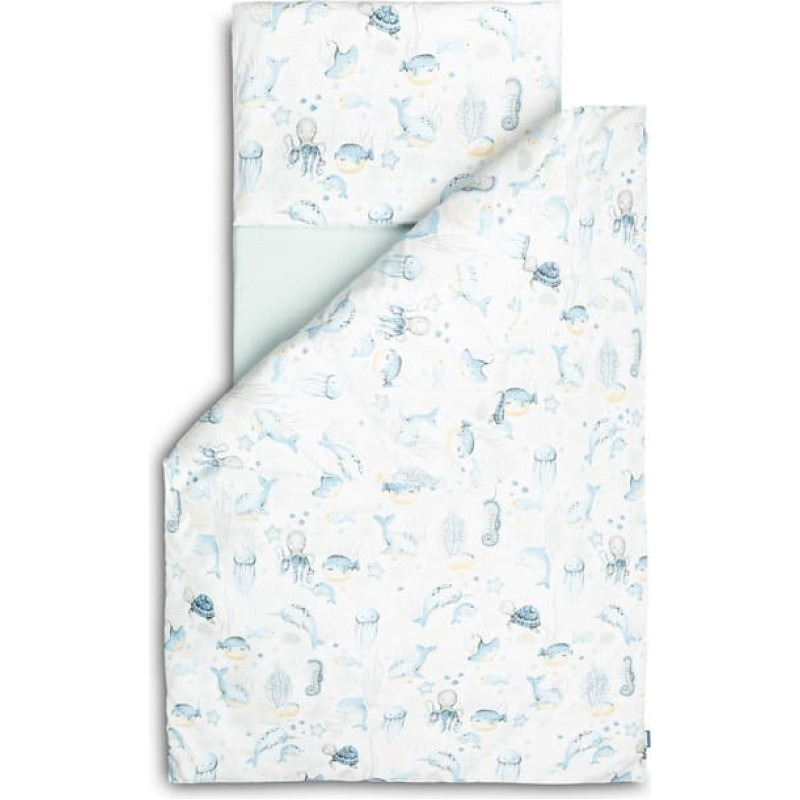 Sensillo TWO ELEMENT BEDDING + BEDSHEET UNDERWATER WORLD 100X135 CM