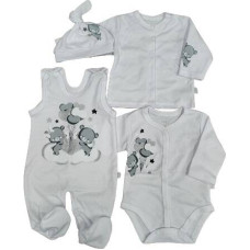 Koala Baby Baby linen set - 4 parts - 11-150 - HAPPINESS - WHITE -  size 62