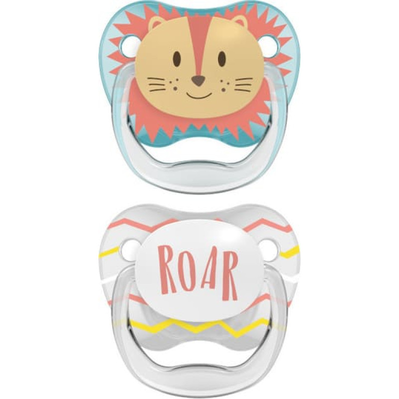 Dr.browns PV12015 PreVent PRINTED SHIELD Pacifier - Stage 1, Boy Animal Faces, 2-Pack