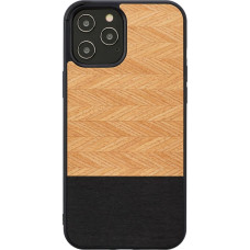 Man&Wood case for iPhone 12/12 Pro herringbone nero black