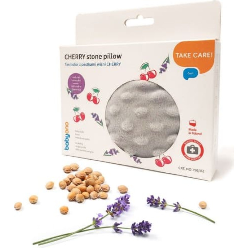 Babyono 796/02 HOT WATER BOTTLE WITH CHERRY SEEDS GRAY