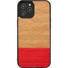 Man&Wood case for iPhone 12 Pro Max herringbone azalea black