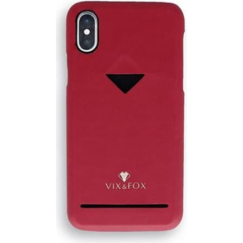 Vixfox Card Slot Back Shell for Iphone XSMAX ruby red