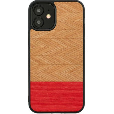 Man&Wood case for iPhone 12 mini herringbone azalea black