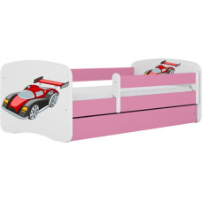 Kocot Kids Bed babydreams pink racing car without drawer with mattress 140/70