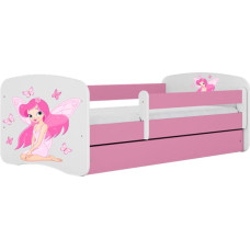 Kocot Kids Bed babydreams pink fairy with butterflies without drawer with mattress 160/80