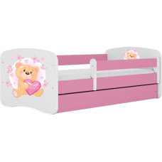 Kocot Kids Bed babydreams pink teddybear butterflies without drawer with mattress 180/80