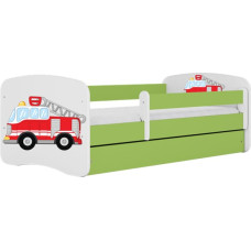 Kocot Kids Bed babydreams green fire brigade without drawer with mattress 140/70