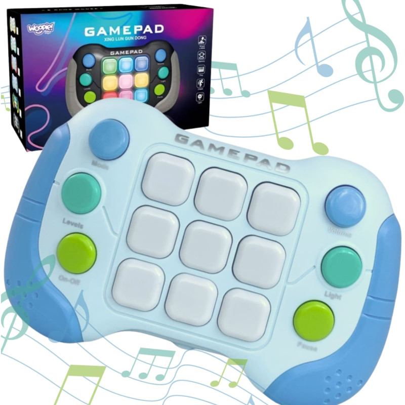 Woopie Elektroniczna Gra Zręcznościowa Pop-It Fidget Toy Gamepad Niebieski