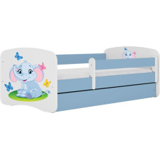 Kocot Kids Bed babydreams blue baby elephant with drawer with mattress 140/70