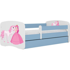 Kocot Kids Bed babydreams blue princess horse with drawer with mattress 160/80