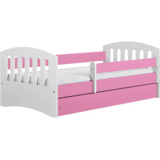 Kocot Kids Bed classic 1 pink with drawer with mattress 140/80