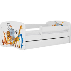 Kocot Kids Bed babydreams white animals without drawer with mattress 140/70