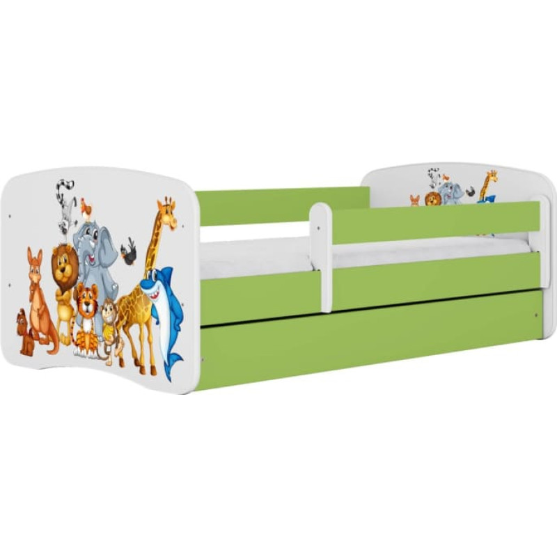 Kocot Kids Bed babydreams green animals without drawer with mattress 160/80