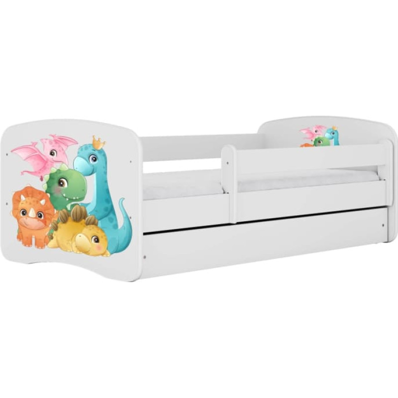 Kocot Kids Bed babydreams white tiny dinos with drawer with mattress 180/80