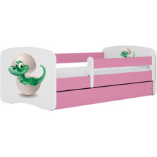 Kocot Kids Bed babydreams pink baby dino with drawer with mattress 140/70