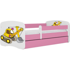 Kocot Kids Bed babydreams pink digger with drawer with mattress 180/80